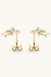 Moissanite 925 Sterling Silver Second Star to the Right Shape EarringsIncludes:No certificate of authenticity and limited warranty card with gemological research association (GRA), because a single moissanite has fewer carats (less thaMoissanite 925 Sterling Silver