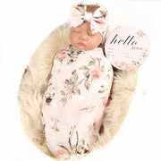 Newborn Receiving Blanket Swaddle and Headband Set