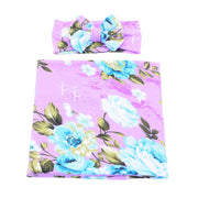 Newborn Receiving Blanket Swaddle and Headband Set