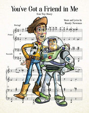 Toy Story Nursery Art - Woody & Buzz Lightyear | "You've Got a Friend in Me" Wall Print | 8x10
