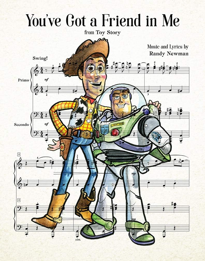 Toy Story Nursery Art - Woody & Buzz Lightyear | "You've Got a Friend in Me" Wall Print | 8x10