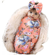 Newborn Receiving Blanket Swaddle and Headband Set
