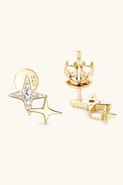Moissanite 925 Sterling Silver Second Star to the Right Shape EarringsIncludes:No certificate of authenticity and limited warranty card with gemological research association (GRA), because a single moissanite has fewer carats (less thaMoissanite 925 Sterling Silver