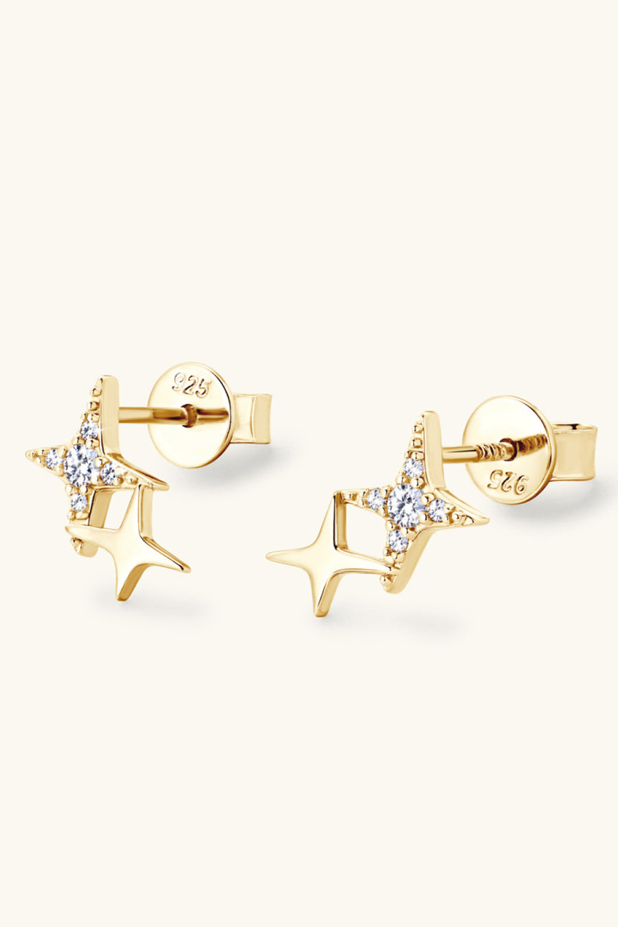 Moissanite 925 Sterling Silver Second Star to the Right Shape EarringsIncludes:No certificate of authenticity and limited warranty card with gemological research association (GRA), because a single moissanite has fewer carats (less thaMoissanite 925 Sterling Silver