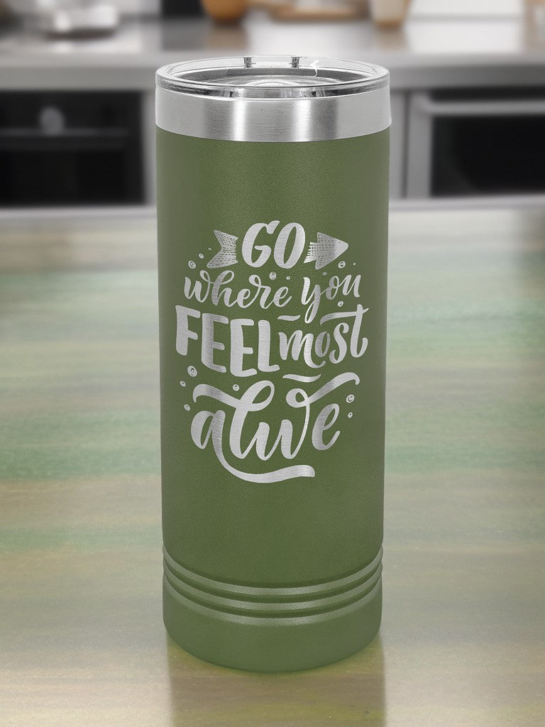 Custom Laser Etched Skinny TumblerKeep your favorite beverages at the perfect temperature with our Personalized 12oz Stainless Steel Polar Camel Beverage Holder. Designed with convenience and versatiCustom Laser Etched Skinny Tumbler