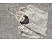 Baby Girl Linen Striped Minnie Mouse Boho Romper