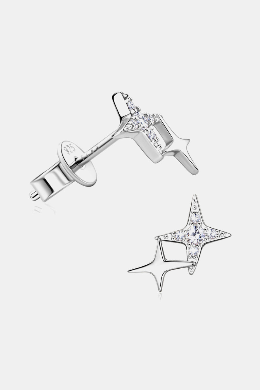 Moissanite 925 Sterling Silver Second Star to the Right Shape EarringsIncludes:No certificate of authenticity and limited warranty card with gemological research association (GRA), because a single moissanite has fewer carats (less thaMoissanite 925 Sterling Silver