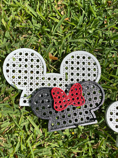 Rattan Mickey DecorSubtle Disney inspired decor. Rattan look cut from Birch. 
Great to add a little touch of magic to a room. 

Mickey and Minnie available 

2 colors available: 
BlackRattan Mickey Decor