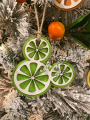 Mickey Citrus DecorAdd a little Disney ZEST to your tree or gift package with these cute citrus ornaments. 

Ornaments are made to order. 
Made from 2 layers of Birch. Ornament measureMickey Citrus Decor