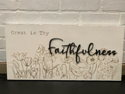 Great is Thy Faithfulness SignGreat is Thy Faithfulness! 
This piece..... this piece is my favorite that I have created. 
My grandmother played the organ in church and this was a classic hymn I lThy Faithfulness Sign