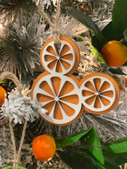 Mickey Citrus DecorAdd a little Disney ZEST to your tree or gift package with these cute citrus ornaments. 

Ornaments are made to order. 
Made from 2 layers of Birch. Ornament measureMickey Citrus Decor