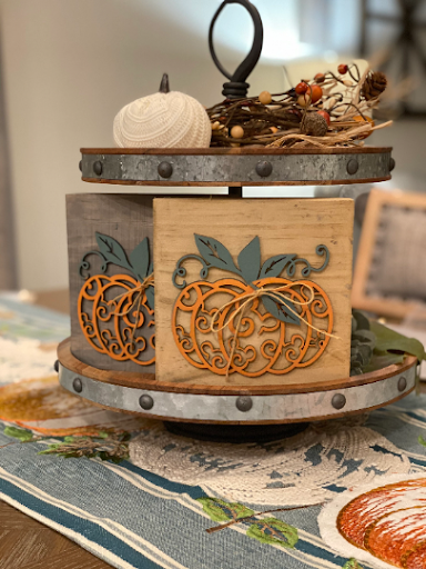 Mickey Pumpkin DecorI love adding subtle Disney Decor to my home any chance I get, how cute is this pumpkin? Great to add to any fall display. Great for fall tablescape or tiered tray dMickey Pumpkin Decor